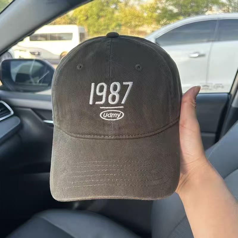 宽檐1987韩版棒球帽显脸小男女同款棒球帽