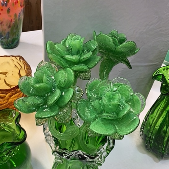 琉璃4只夜光花高45厘米