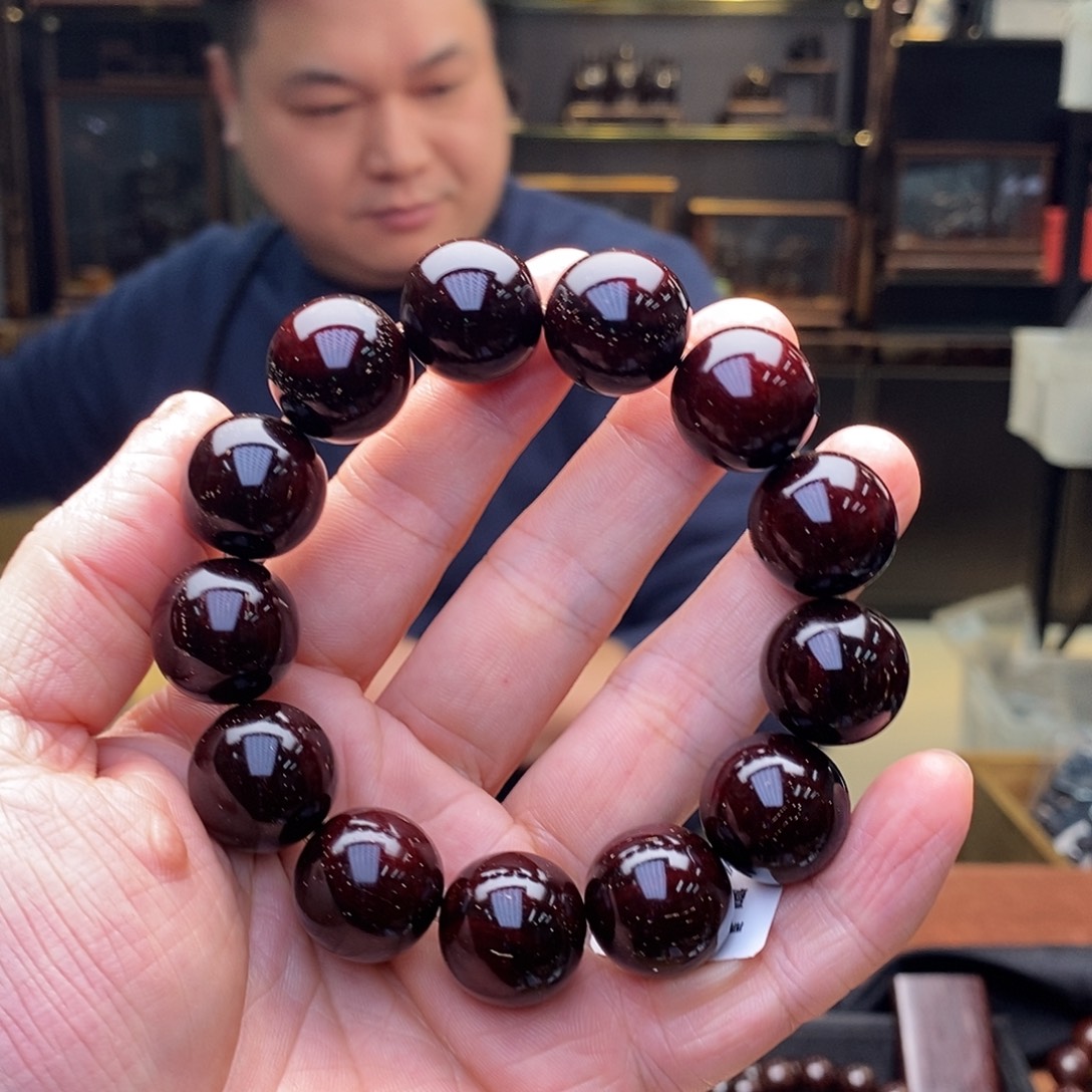 百***铜檀香紫檀（小叶紫檀）手串/手链52克