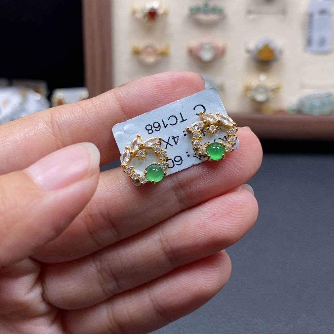 翡翠银S925镶嵌戒指