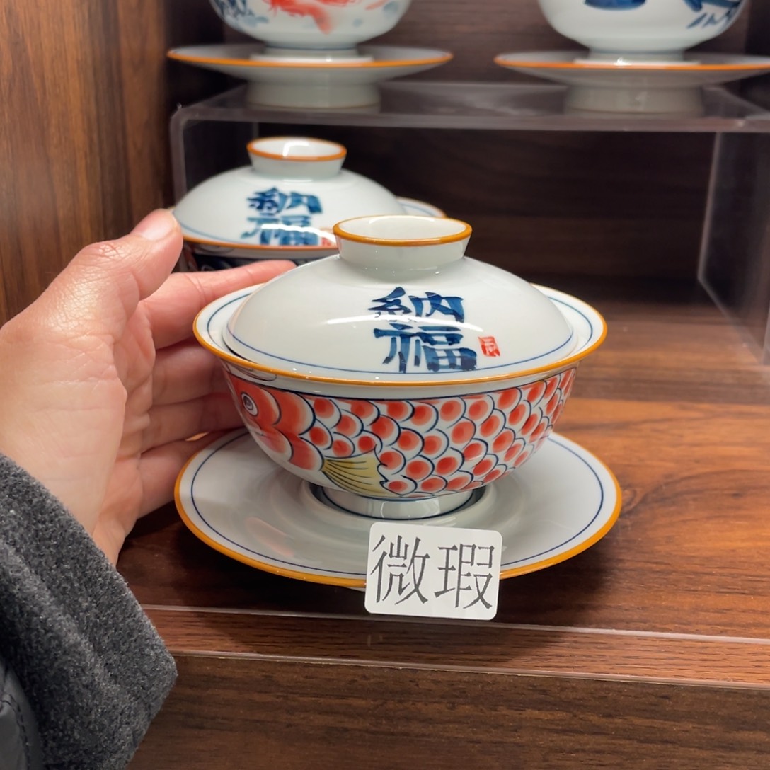 微瑕釉下彩纯手绘