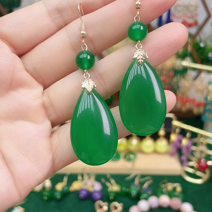 玛瑙/玉髓耳钉合金