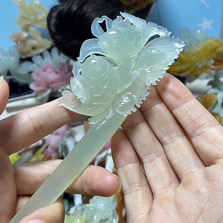 未镶嵌岫玉发簪发簪