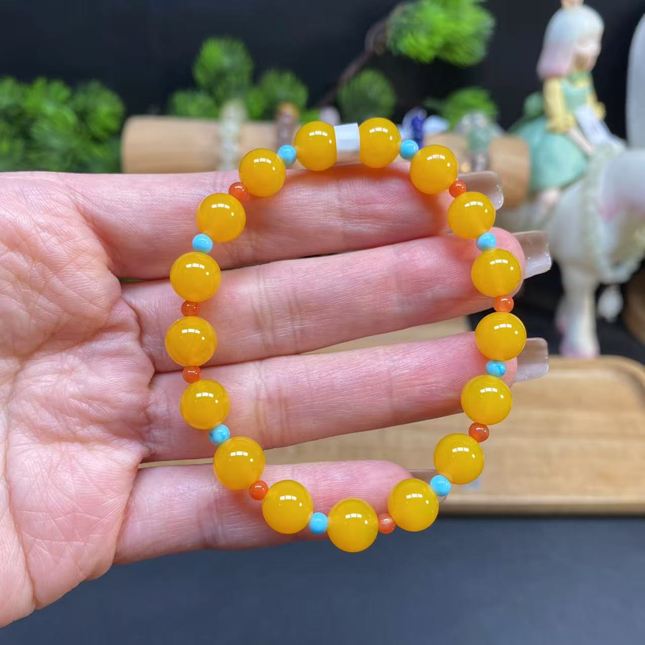 【黄玛瑙8m手串】A1140搭配南红女款国风叠戴高端礼品轻奢时尚百搭