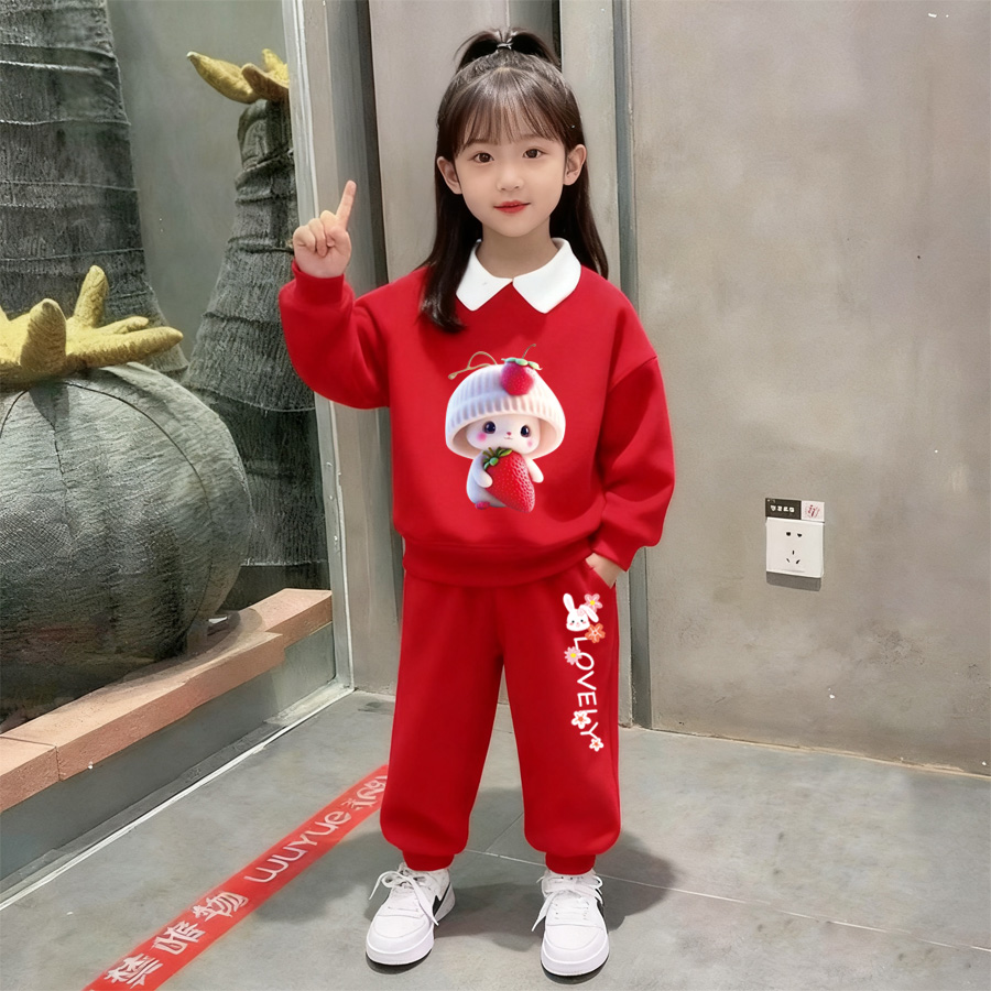 卡通卫衣套装女童2025年儿童衣服春秋款童装女童新款秋装两件套