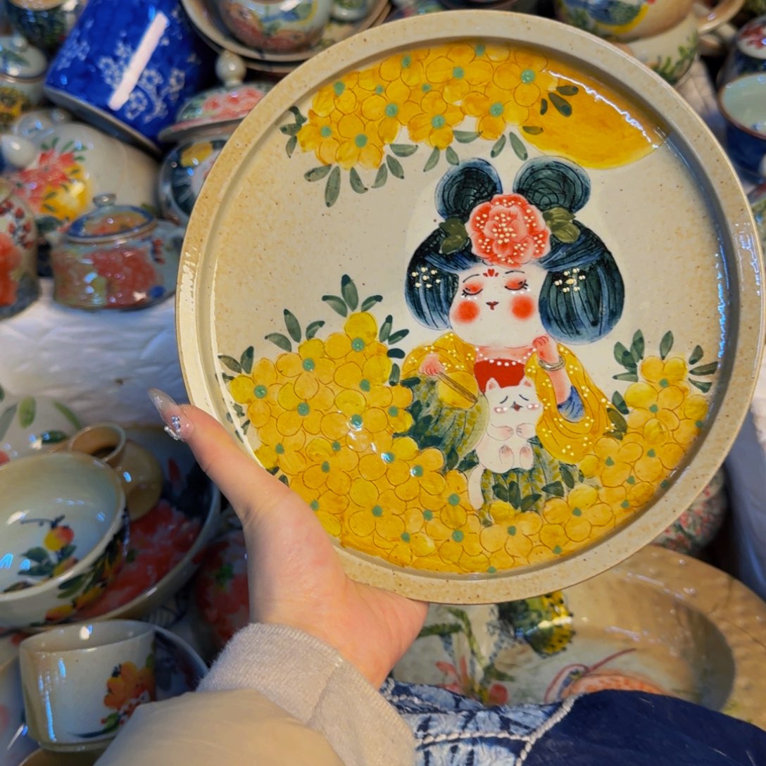 贝***喔瓷片景德镇陶瓷手工手绘陶瓷