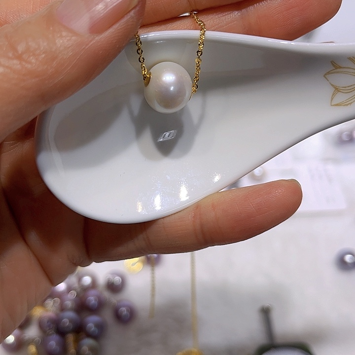 淡水珍珠白珠路路通吊坠未镶嵌