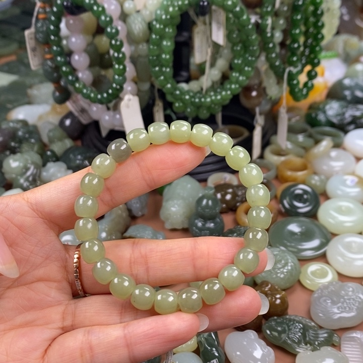 和田玉未镶嵌手链