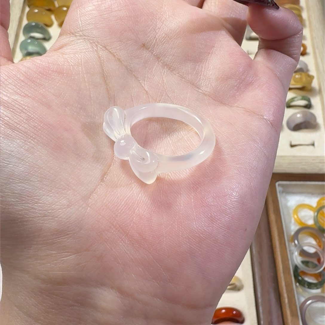 未镶嵌戒指玛瑙/玉髓907港19微瑕福利不退换