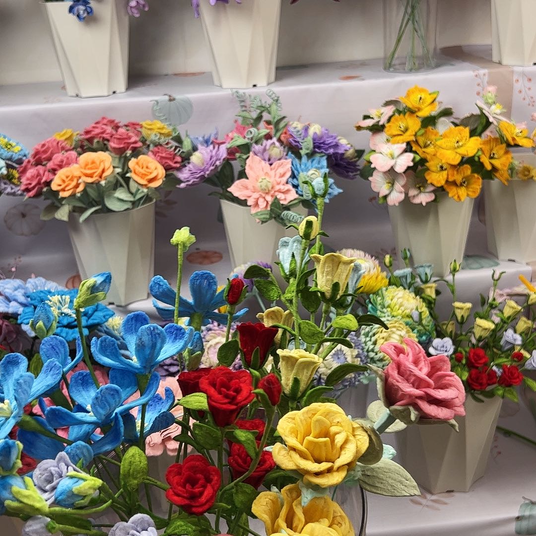 扭扭棒成品手工花