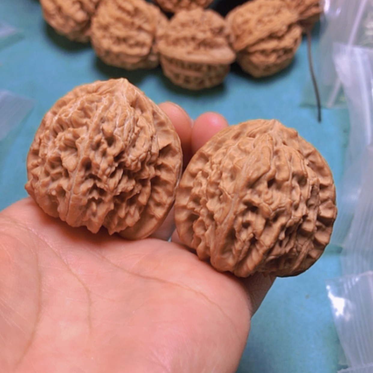 【闪购商品】核桃把件39白狮子修尖