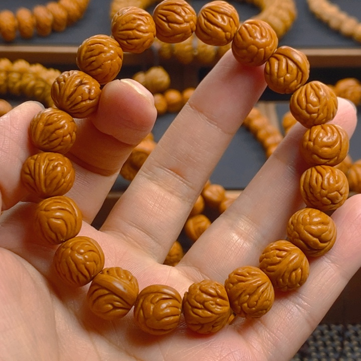 桃核吊坠秦岭野生龙纹桃核