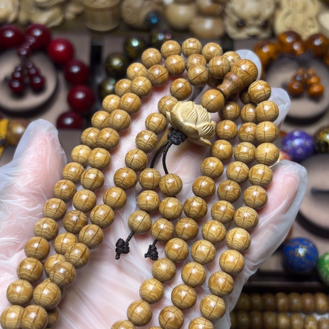 六道木手串/手链0.8*108天花板满花满纹莲花款