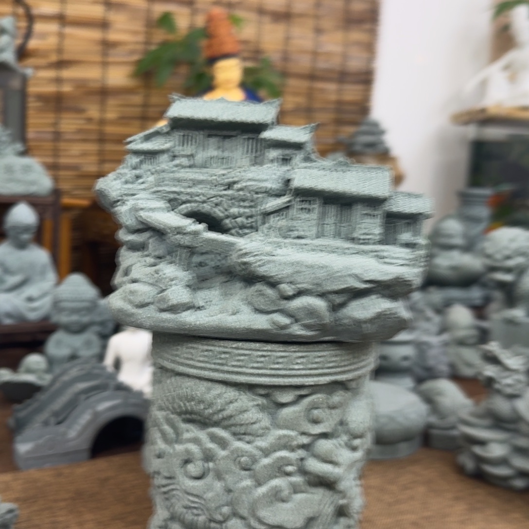 石材青砂石农家小院大号带桥