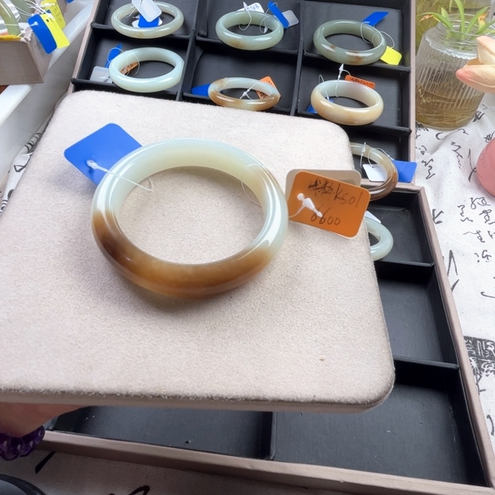 未镶嵌手镯和田玉玲珑美镯54.3