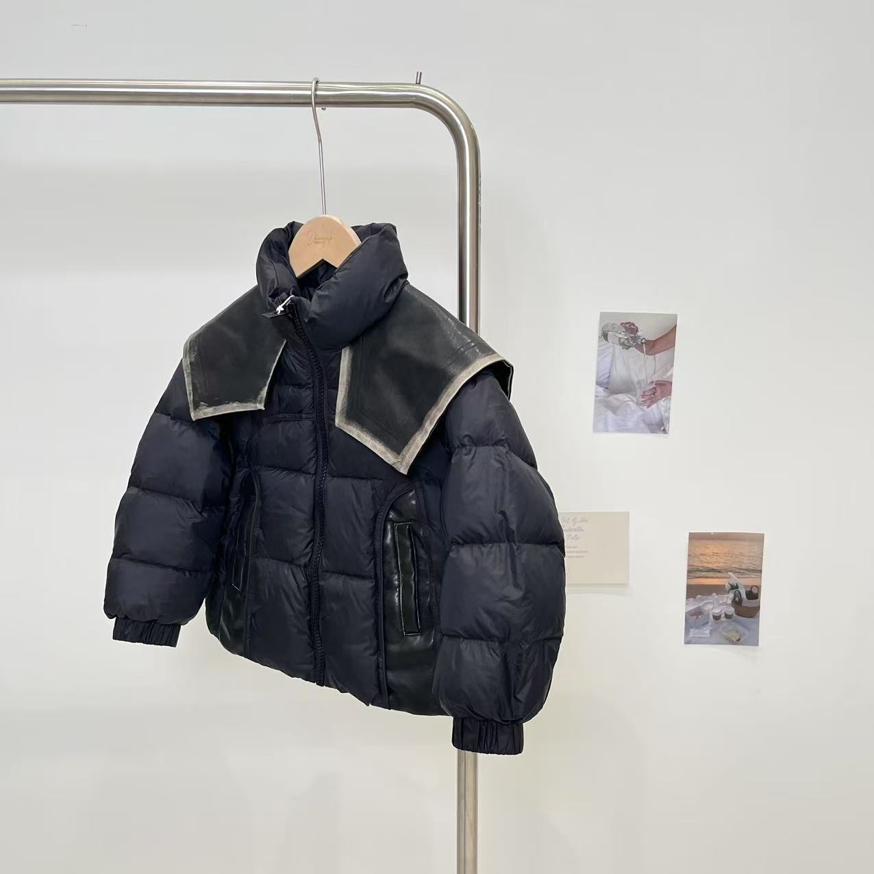 秋冬羽绒服黑色 4065转系
