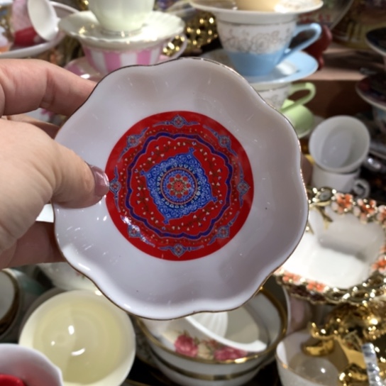 瓷片微瑕陶瓷处理介意请慎拍9.5厘米