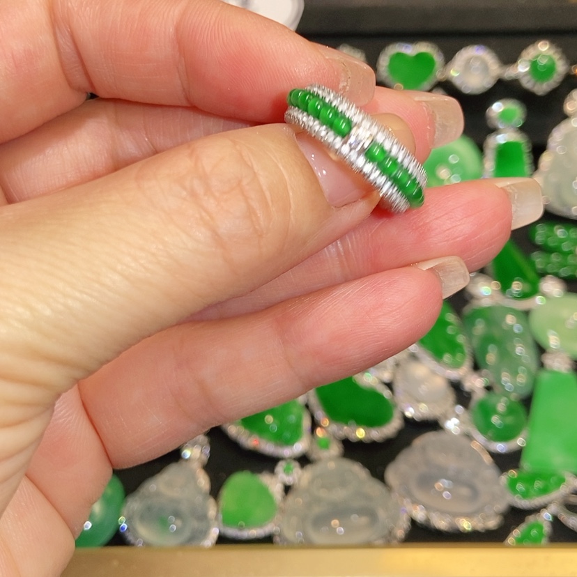 【闪购商品】翡翠戒指未镶嵌天然翡翠