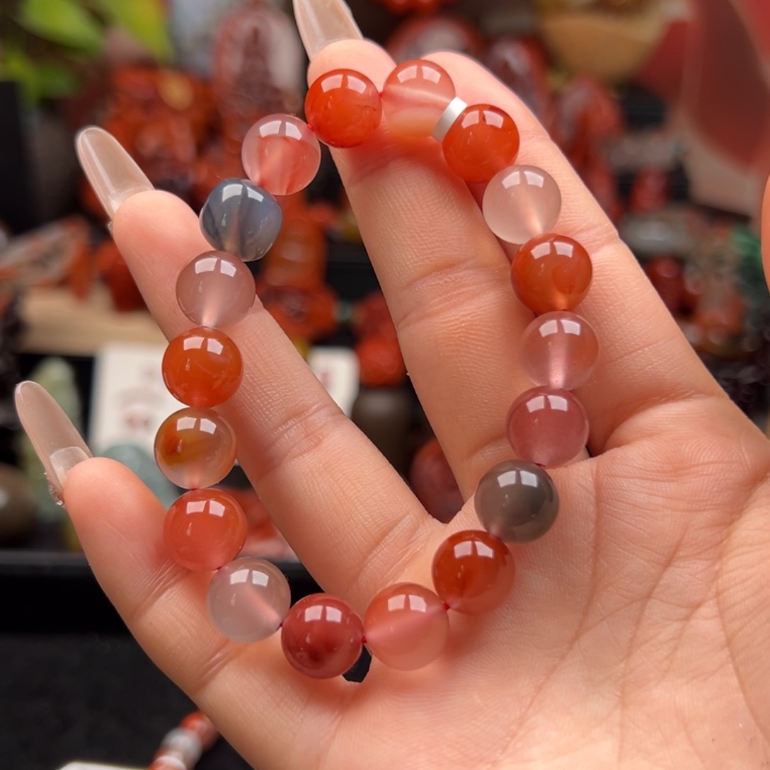 辰***默南红玛瑙未镶嵌手链