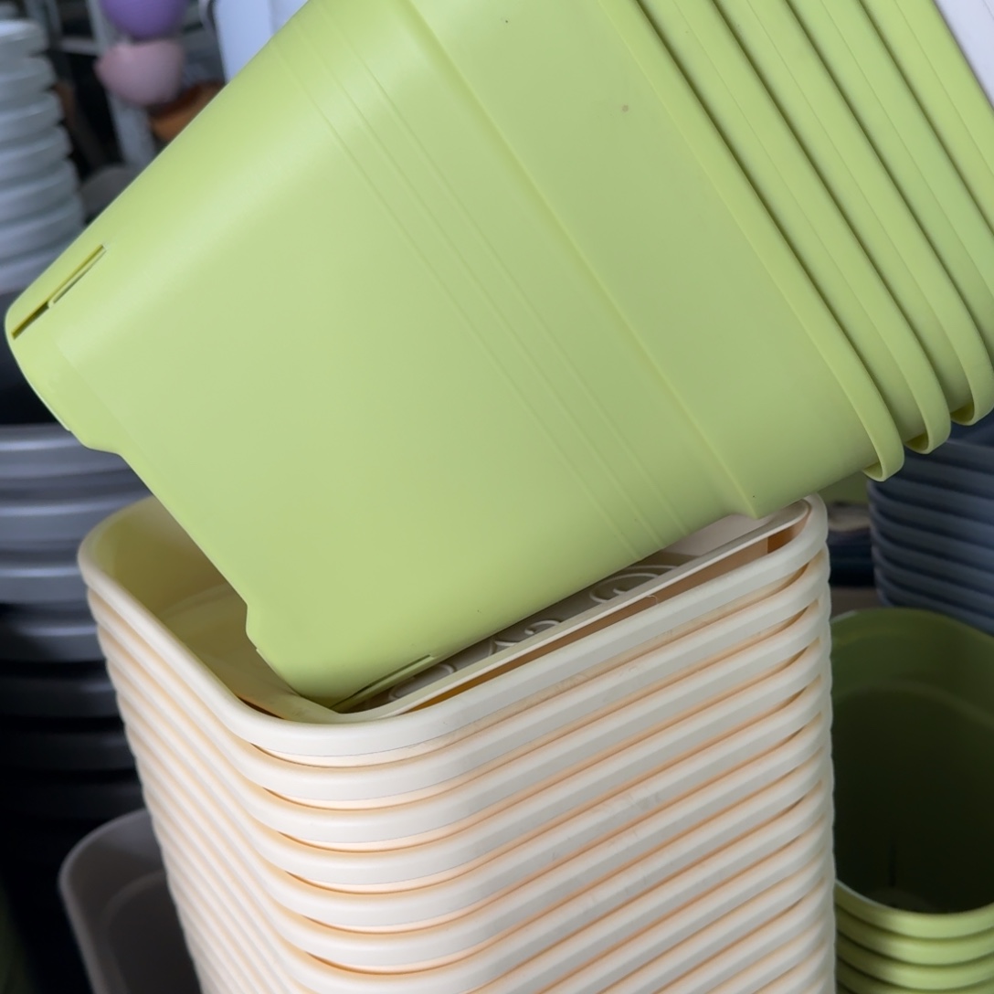 新款方盆口径25高21无拖果绿10个