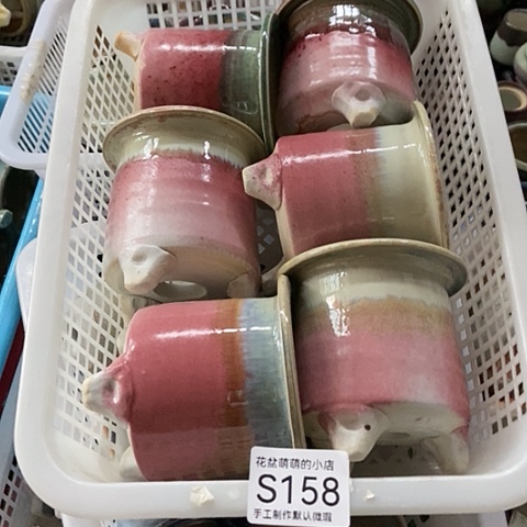 紫砂花盆158微瑕品口径7厘米左右