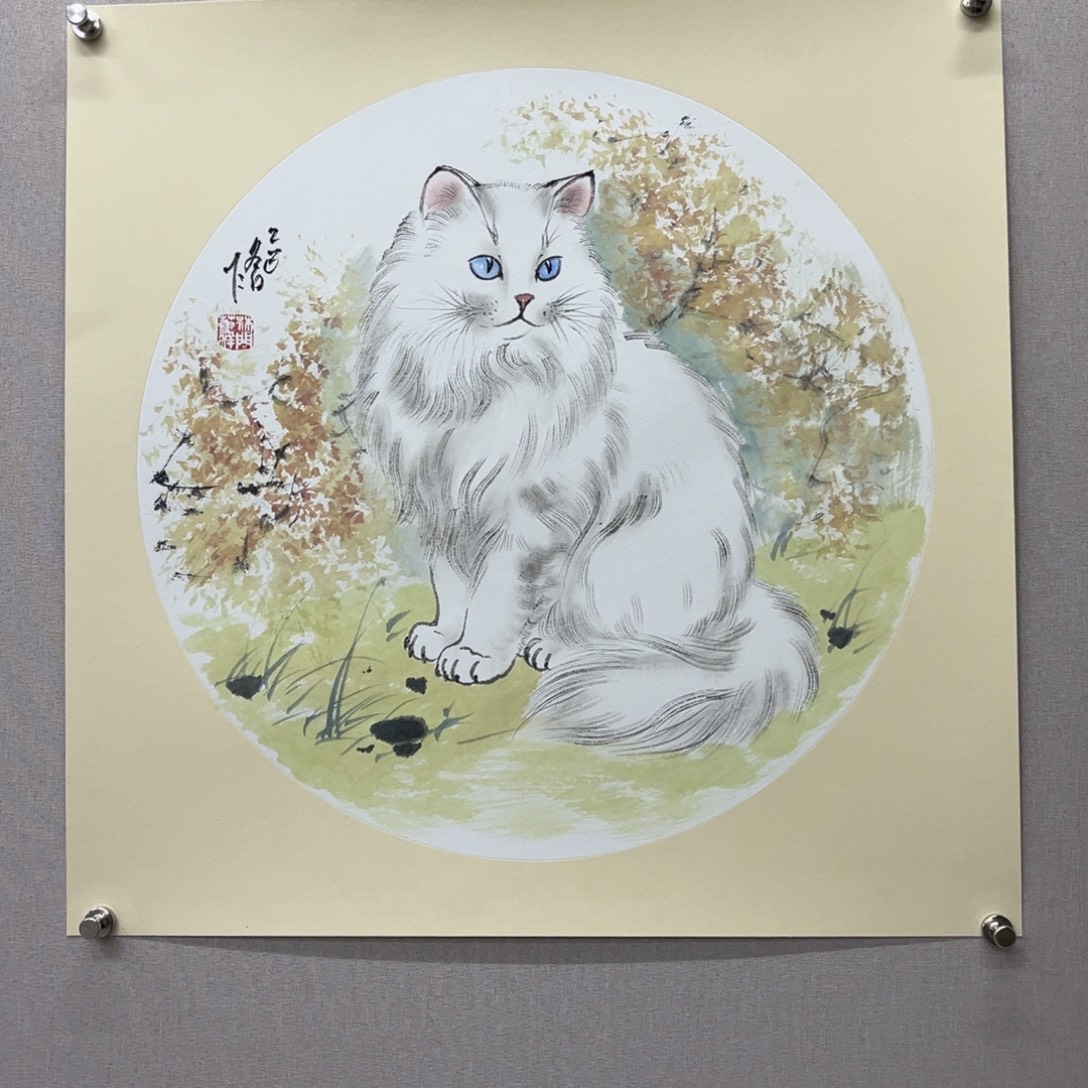 国画艺术家真人手绘