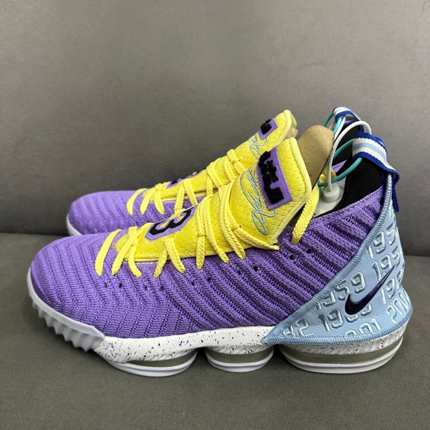 45.5码/詹姆斯16紫黄/51514/篮球鞋/全新无盒/112421102S-10