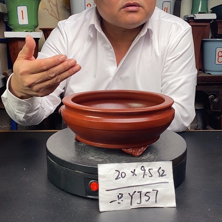 紫砂花盆货号一只YJ57