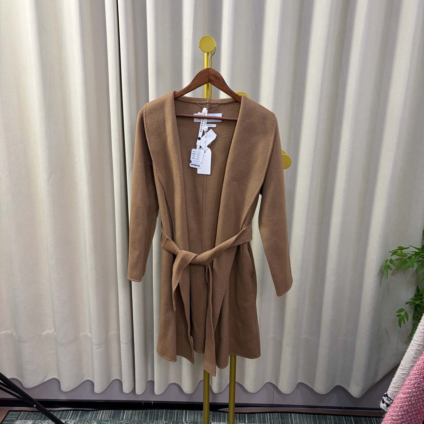 99新 MaxMara  （复线）浴袍围裹大衣 38码/99新