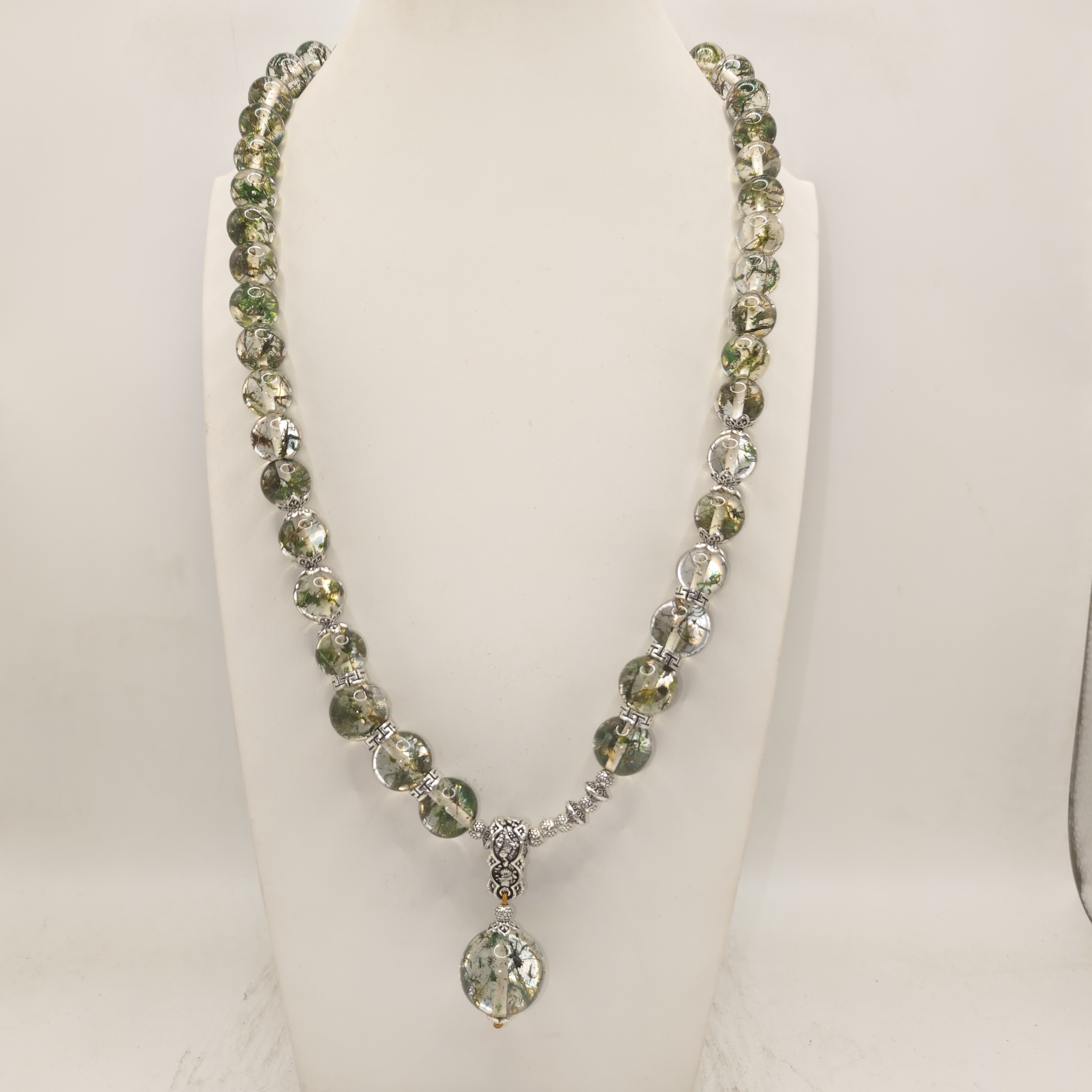 787百搭款12mm林草圆珠项链