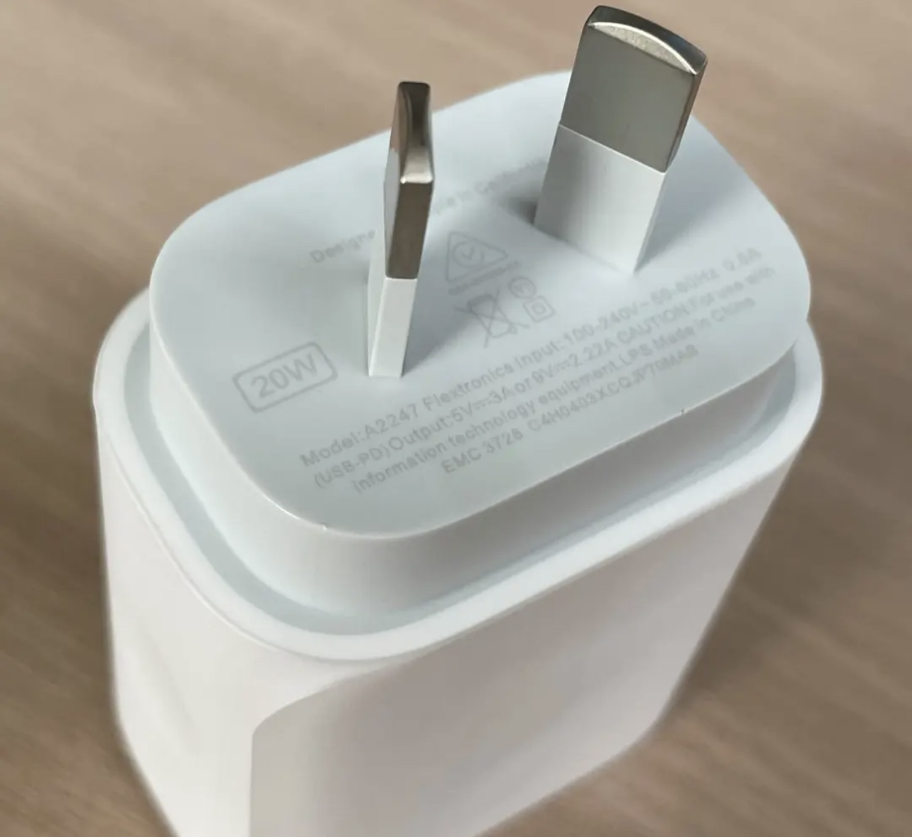 准新品 Apple/苹果 苹果原装澳版20w充电器，适用于苹果手机，iPad