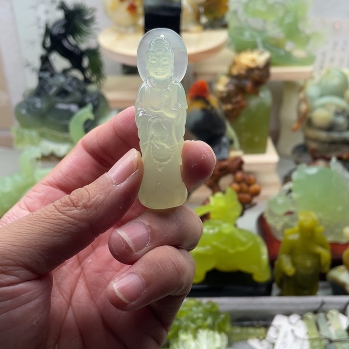 ^***^蛇纹石玉未镶嵌四大名玉手把
