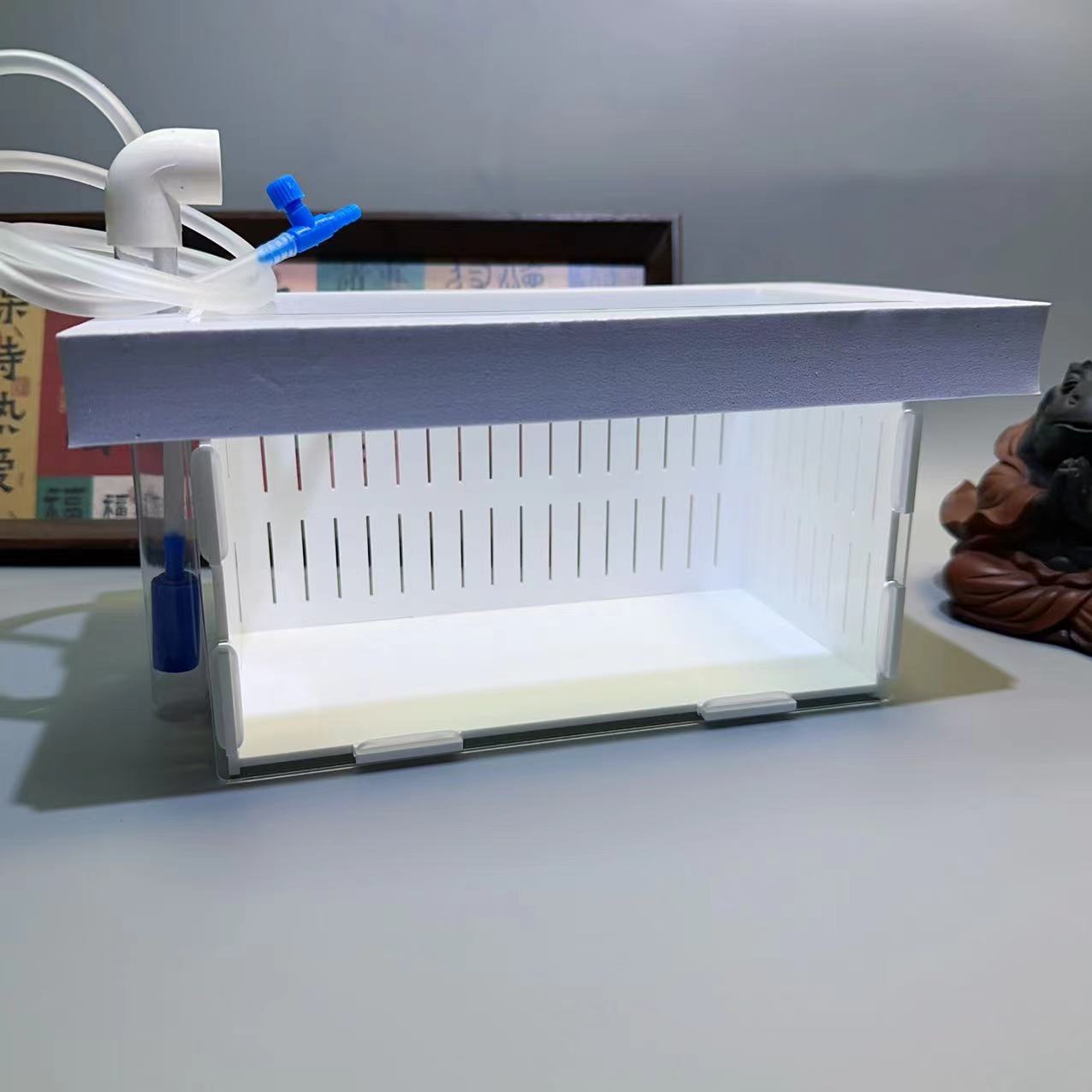 漂浮亚克力网隔离盒孵化器气举繁殖多功能三湖慈鲷异型胡子龟鱼苗