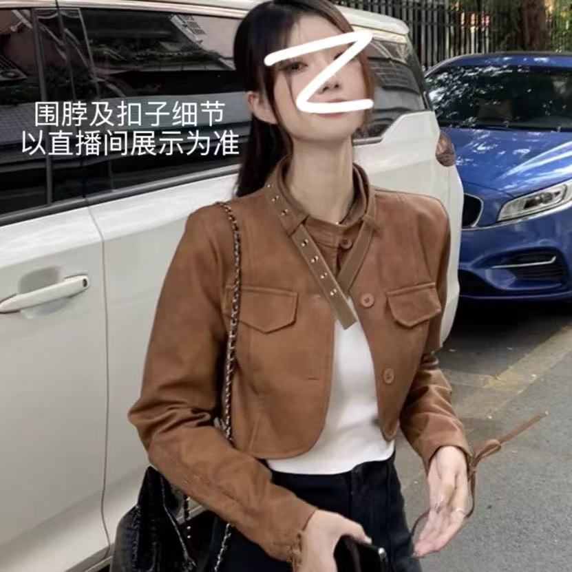 【施塔克】棕色短款外套女