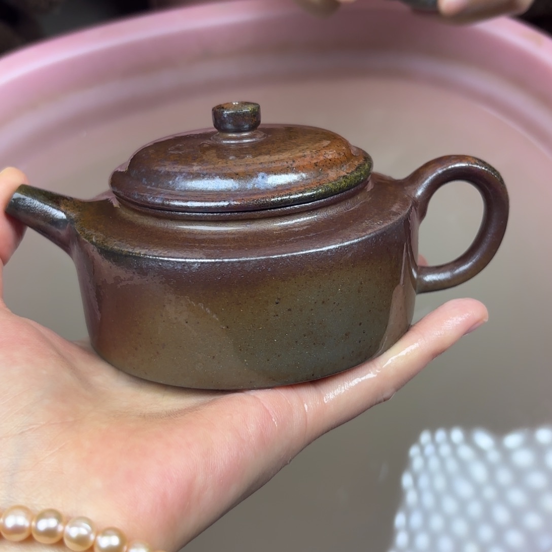 茶壶紫砂柴烧紫砂天青德钟