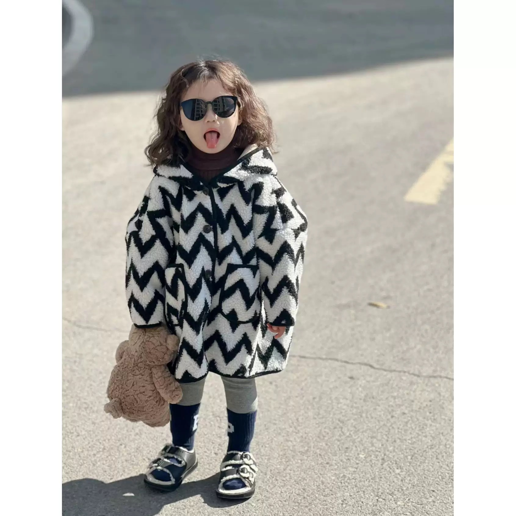 儿童韩版森系三季可穿百搭中长外套