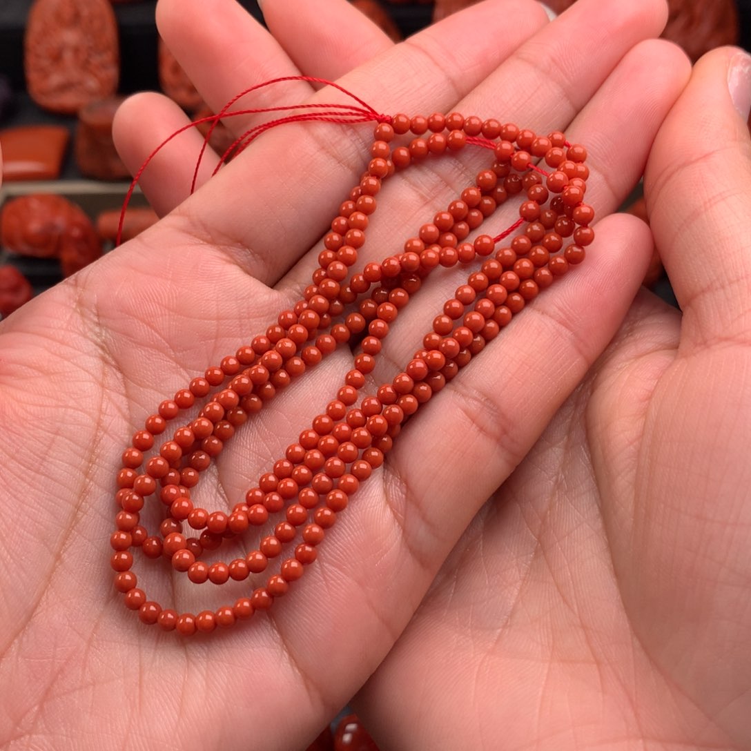 南红玛瑙小米珠3+未镶嵌