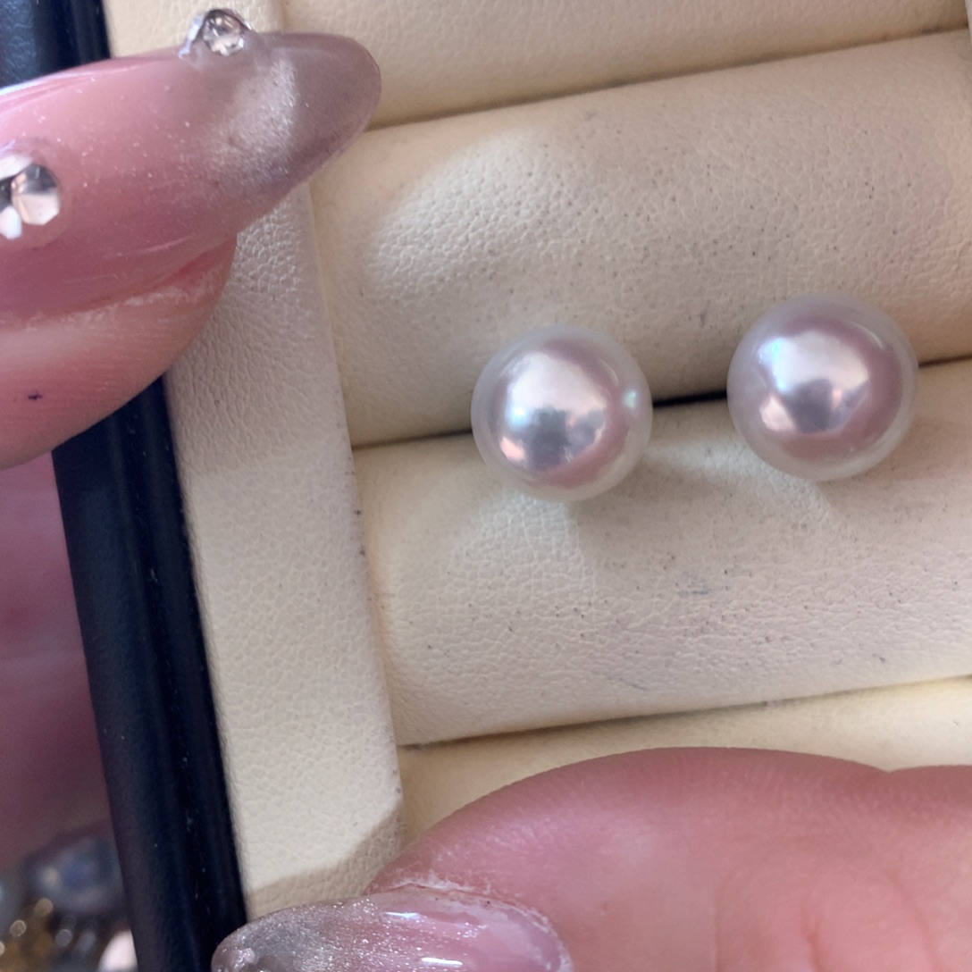 海水珍珠耳饰18K金镶嵌