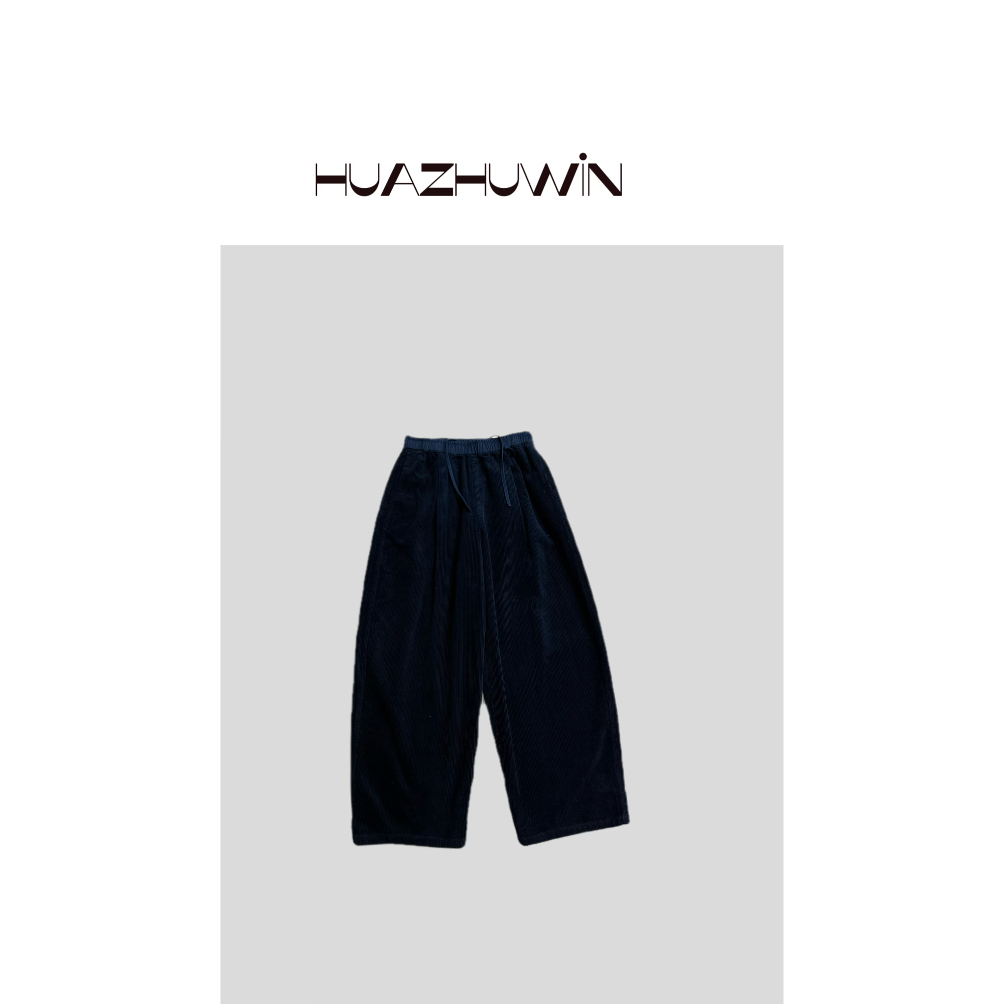 HZ-私服原单藏青色拉绒灯芯绒休闲裤