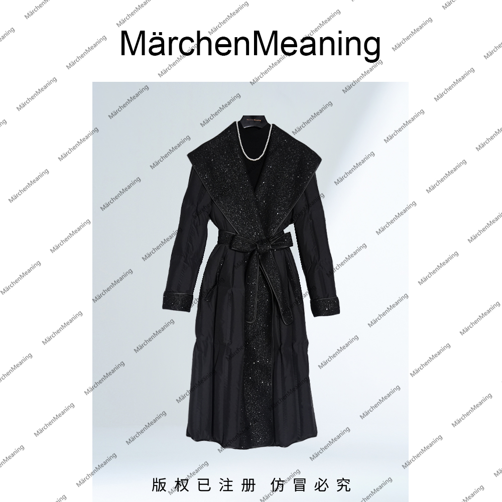 冬季气质女装90鹅绒服V领常规小香风翻领轻奢时尚收腰厚款蒋蒋