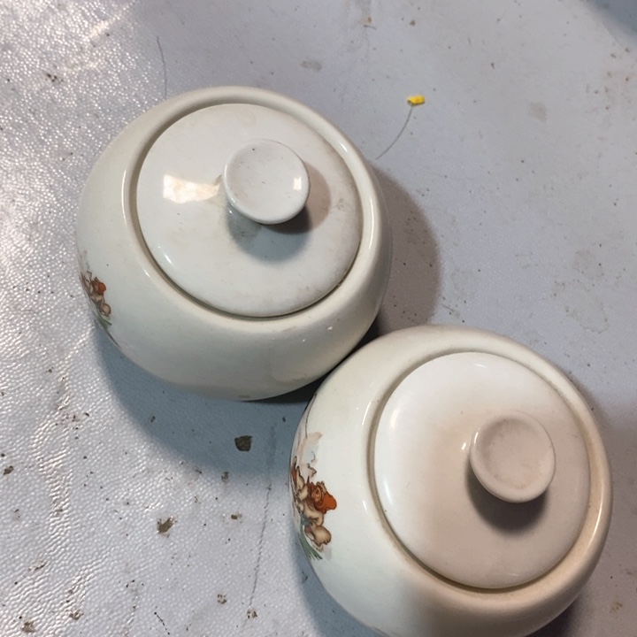 历***瓷片一厂三打糖罐两个