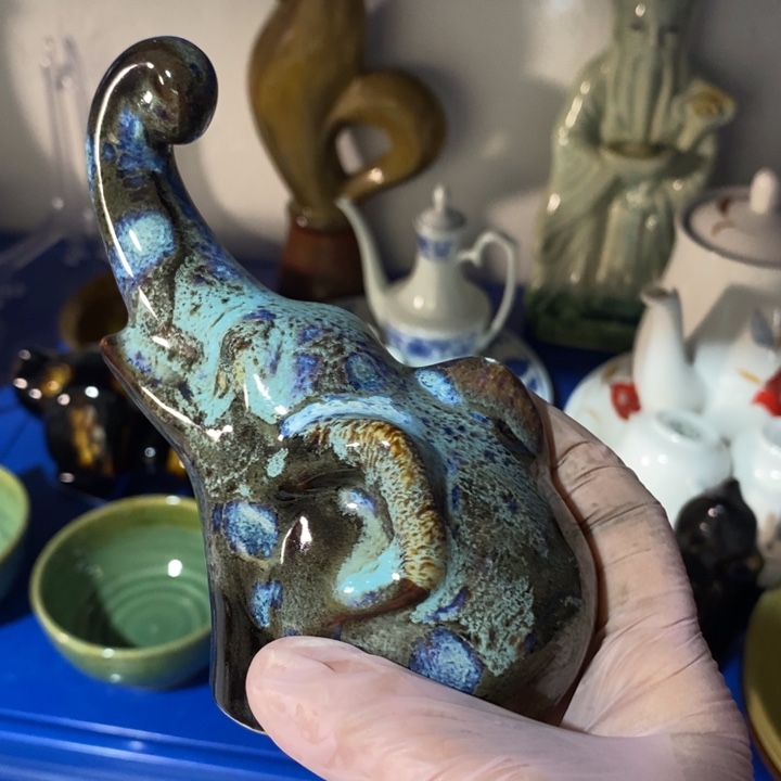 瓷片七厂窑变长鼻象