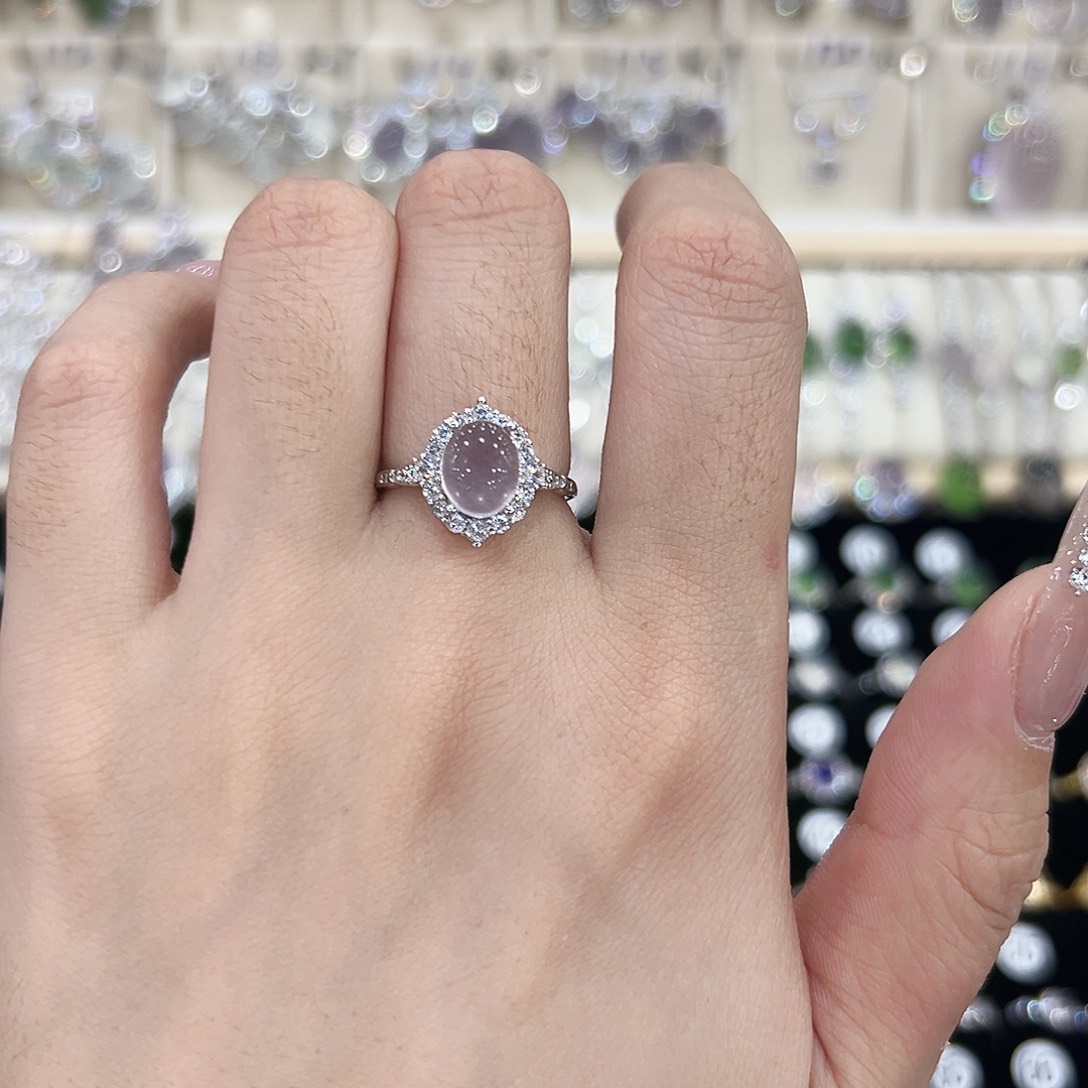 晨***熙戒指银S925镶嵌萤石