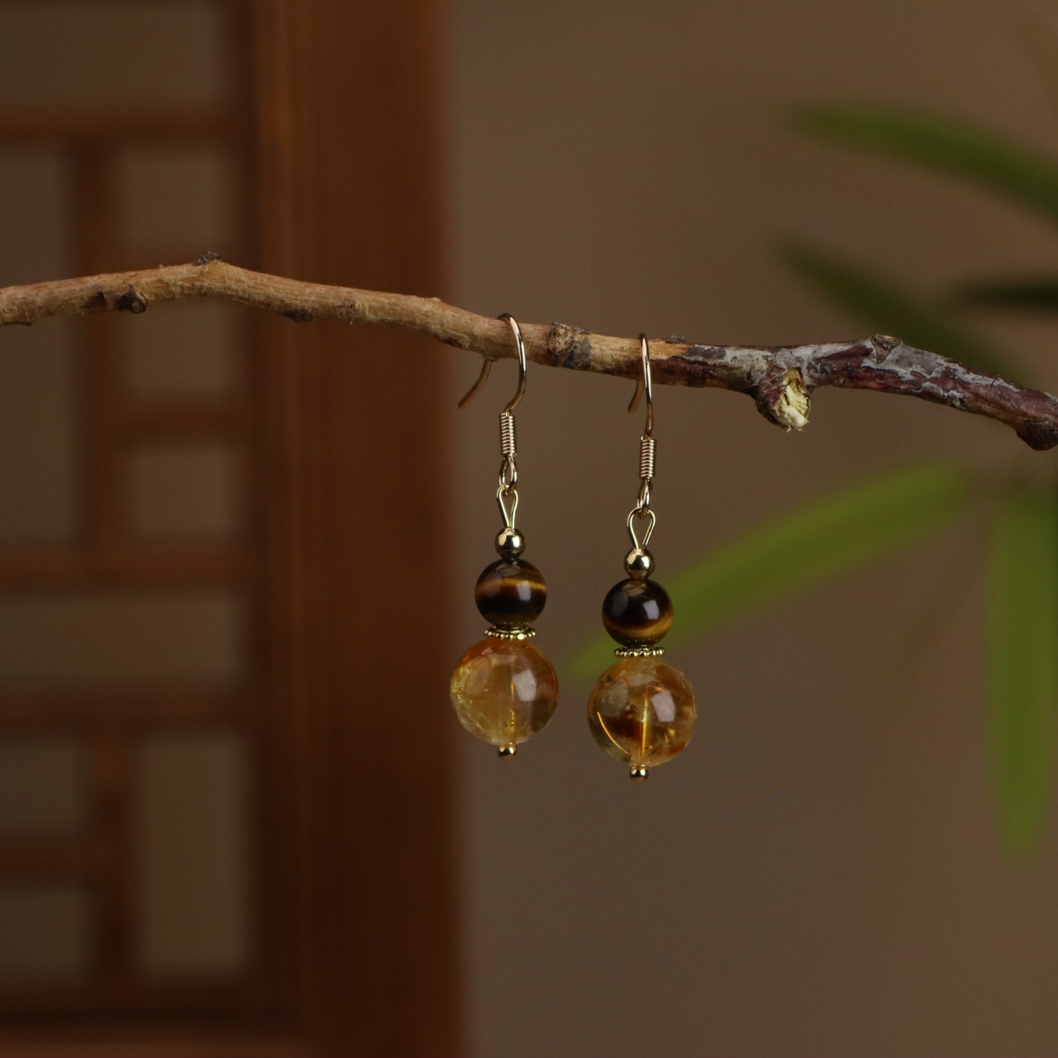 非金属布艺耳饰 【日进斗金】金色耳环古风（使用后不可退）