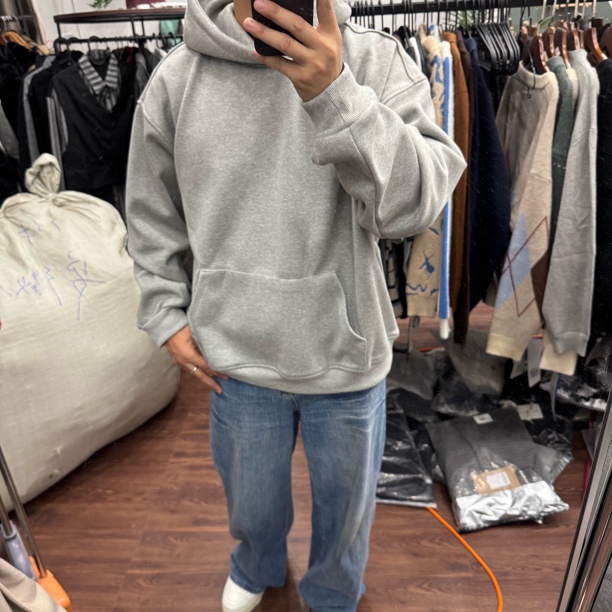 青潮 短款重磅百搭连帽卫衣