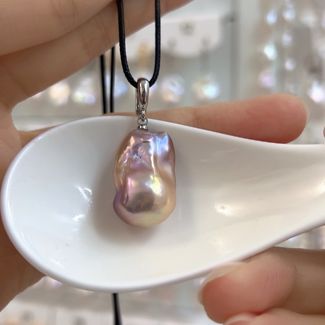 淡水珍珠颈饰银S925镶嵌