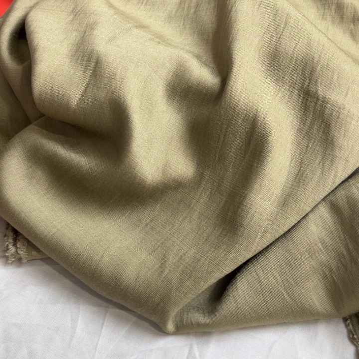 浅军绿色麻棉2米瑕疵。           