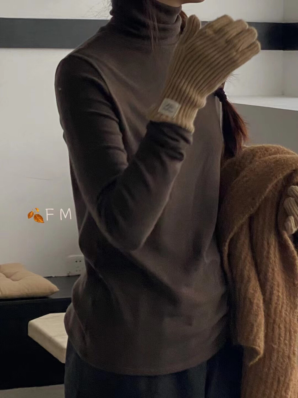 【FIFTEEN MOON】加绒高领棉打底衫  25620