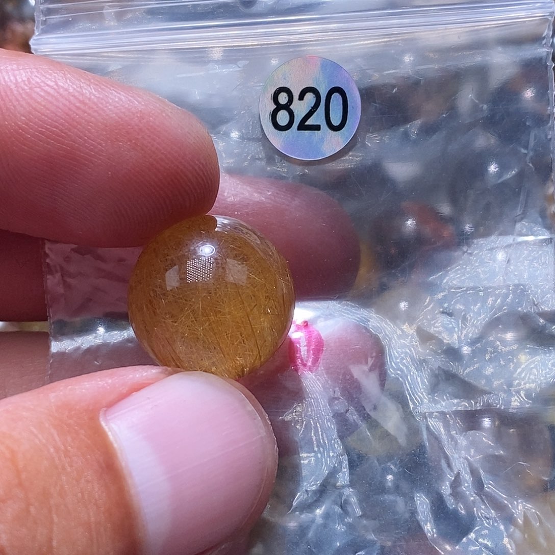 黄***物手链未镶嵌发晶天然水晶