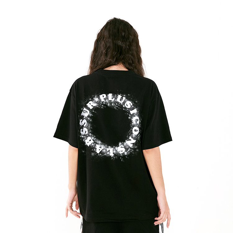 ics丨iconslab圈星字母短袖T恤男女潮牌宽松后背印花打底衫春夏季